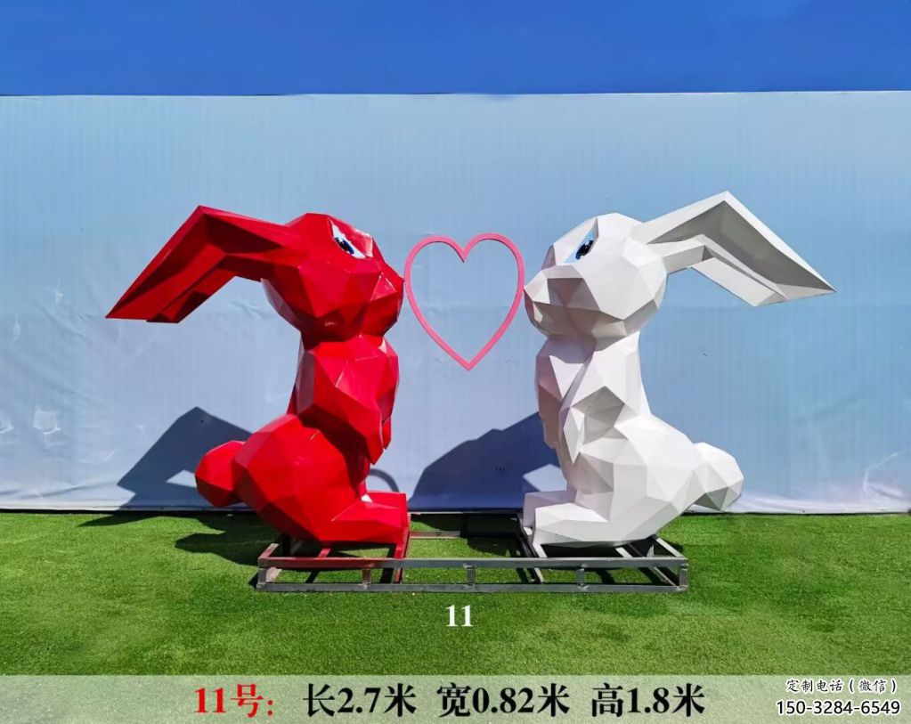 不銹鋼廣場(chǎng)兔子雕塑 公園仿真雕塑 抽象擺件 不銹鋼廣場(chǎng)兔子雕塑 公園仿真雕塑 抽象擺件