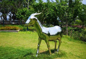 不銹鋼山羊雕塑加工廠，仿真動物，戶外公園擺件