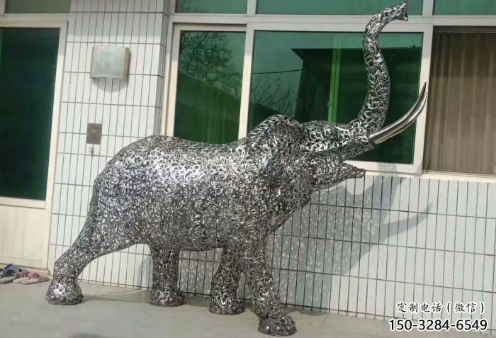 操場(chǎng)小象雕塑，公園題材，剪影工藝