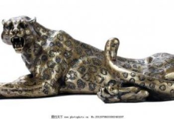 步行街獵豹雕塑，鍛造動物雕塑，仿真方式