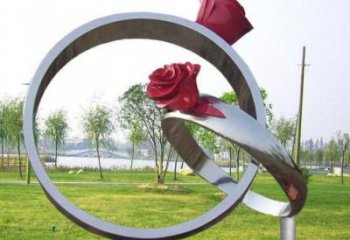 房地產(chǎn)戒指雕塑 現(xiàn)代景觀(guān)擺件 幾何雕塑