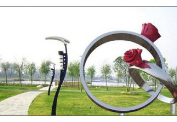景觀場(chǎng)戒指雕塑 仿真景觀小品 景觀雕塑