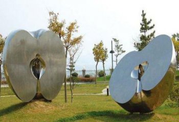 戶外蘋(píng)果雕塑 噴漆果蔬雕塑 燈光水果雕塑