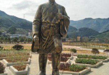 李時(shí)珍雕塑 仿真景觀人物雕塑 烤漆名醫(yī)雕塑