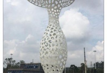 花瓶雕塑制作，城市裝飾，不銹鋼鏤空花瓶雕塑標(biāo)準(zhǔn)