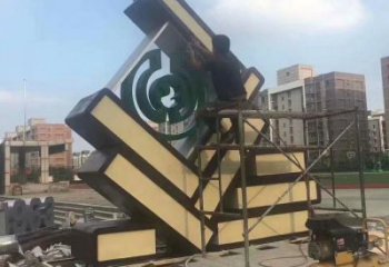 小區(qū)書籍雕塑，拉絲景觀雕塑，抽象效果