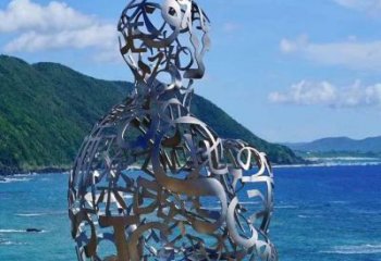 農(nóng)村字母人物雕塑，鏤空景觀雕塑，抽象效果