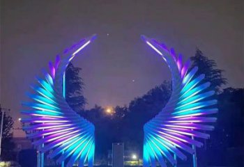 金屬天使之翼雕塑制造商，鋼管組合，公共翅膀雕塑優(yōu)選