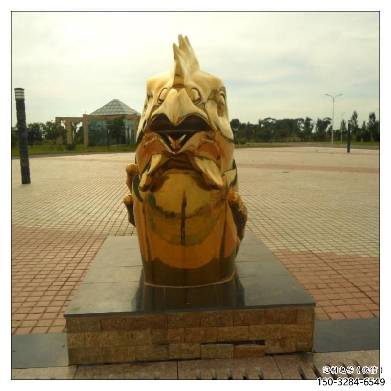 云巖不銹鋼生肖雕塑，鍍鈦工藝，公園廣場戶外擺放