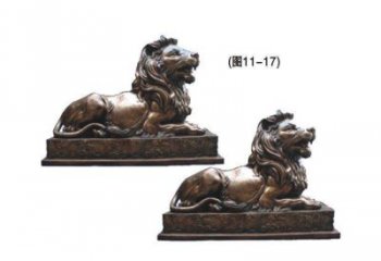 雙陽公園獅子雕塑供求，景觀雕塑，鑄銅趴獅雕塑優(yōu)選