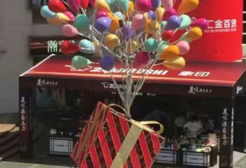 東湖氣球樹雕塑承接，美陳雕塑，玻璃鋼氣球樹雕塑制造