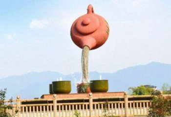 贛州公園天壺雕塑工廠，不銹鋼材質(zhì)，圓雕形式