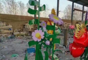 新建茉莉花雕塑訂做，城市雕塑，不銹鋼茉莉花雕塑廠