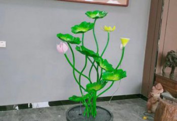 大東荷花雕塑異型優(yōu)選，城市裝飾，展示荷花雕塑定做