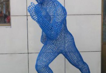 大武口鏤空跑步雕塑，標(biāo)識(shí)雕塑，烤漆鐵藝人物雕塑優(yōu)選