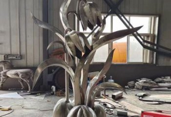 漢中木棉花雕塑制造商，城市雕塑，不銹鋼木棉花雕塑廠家