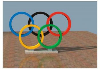 成都五環(huán)不銹鋼雕塑，現(xiàn)代景觀擺件，烤漆工藝制作