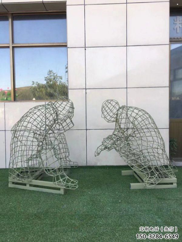 克孜勒蘇柯鏤空對弈雕塑標準，廣場雕塑，鐵藝民俗人物雕塑供給