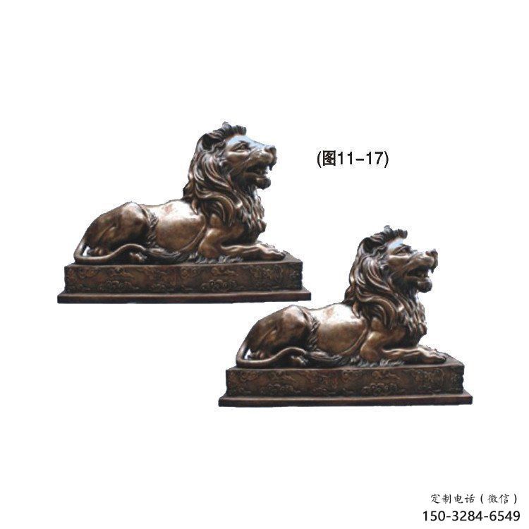 曲靖公園獅子雕塑供求，景觀雕塑，鑄銅趴獅雕塑優(yōu)選