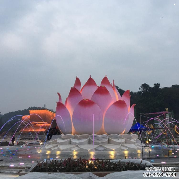 金華蓮花雕塑廠家，景區(qū)雕塑，水景蓮花噴泉雕塑精選