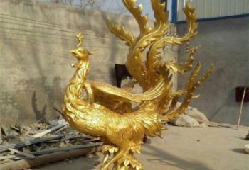 日喀則鳳凰雕塑廠家，鍛造工藝，銅鳳凰雕塑廠家承接