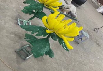 臺州景區(qū)菊花雕塑優(yōu)選，圓雕體系，城市菊花雕塑選定