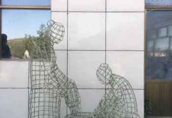 西湖鏤空孝道雕塑通用，街景小品，鐵藝洗腳雕塑制造